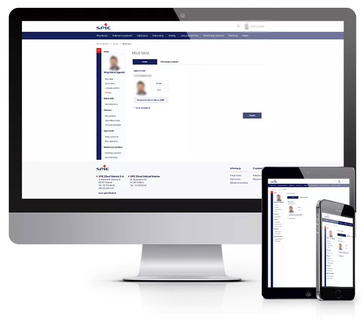 Intranet dla SPIE Elbud Gdańsk S.A.