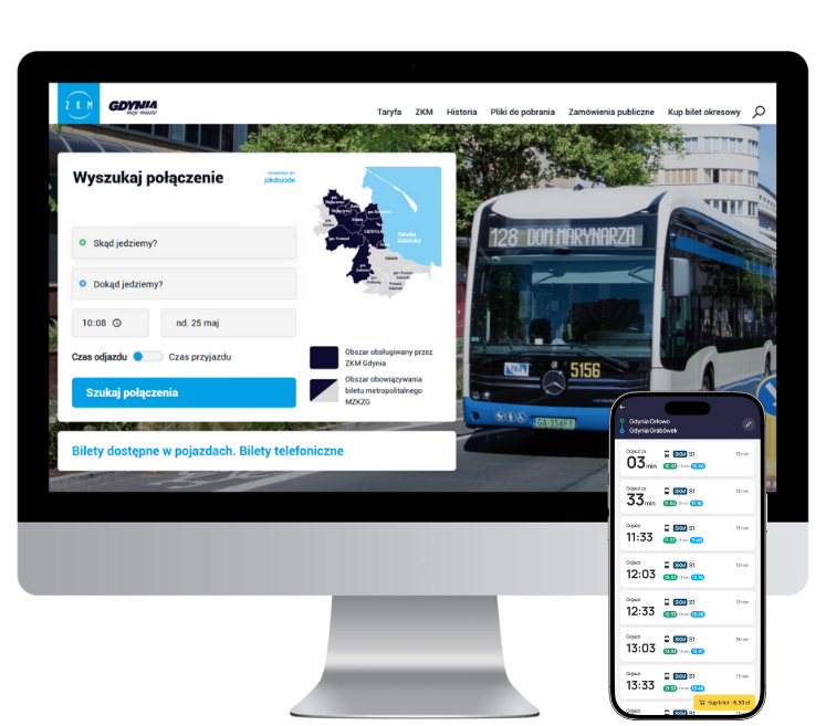 Portal informacyjny dla Zarządu Komunikacji Gdynia
